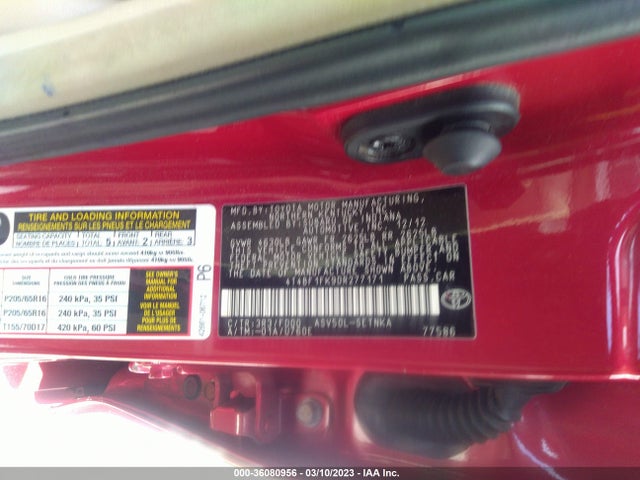 Toyota Camry 2013 4T4BF1FK9DR277171 Image 9