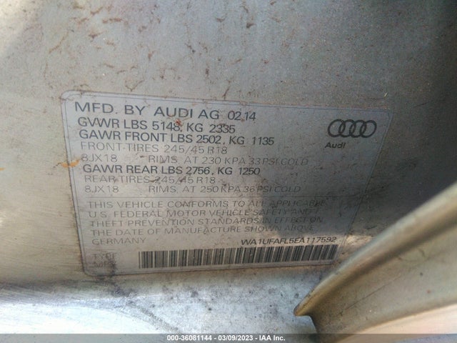 WA1UFAFL5EA117592 Audi Allroad Premium Plus