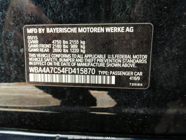 WBA4A7C54FD415870 BMW 4 Series 428i Xdrive