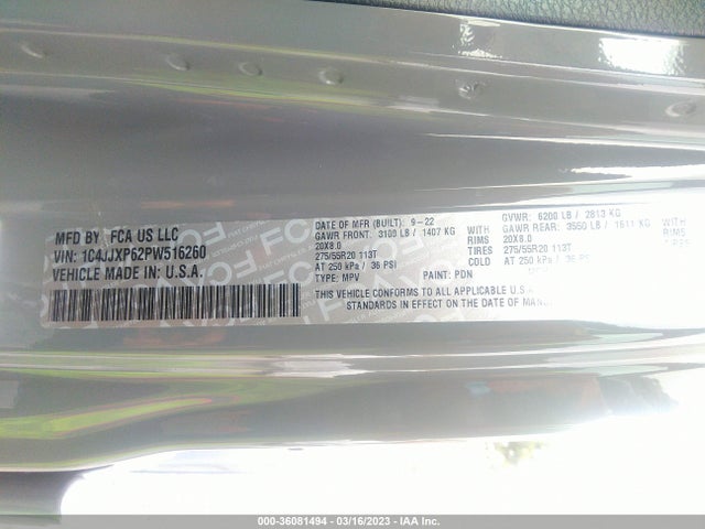 1C4JJXP62PW516260 Jeep Wrangler 4xe Sahara