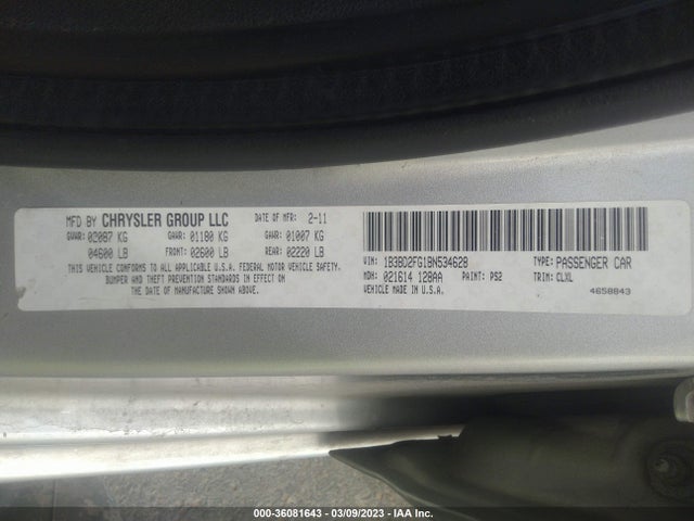 Dodge Avenger Lux 2011 1B3BD2FG1BN534628 Image 9
