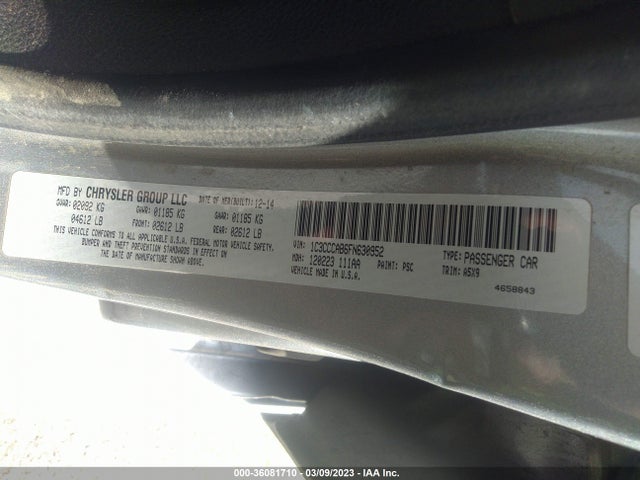 Chrysler 200 Limited 2015 1C3CCCAB6FN630952 Image 9