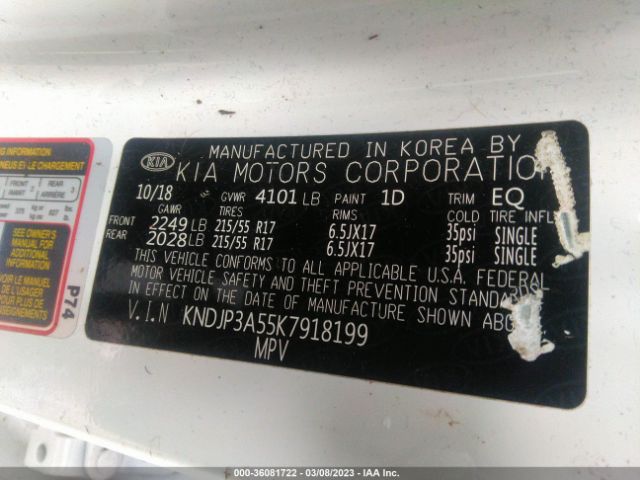 KNDJP3A55K7918199 KIA SOUL +