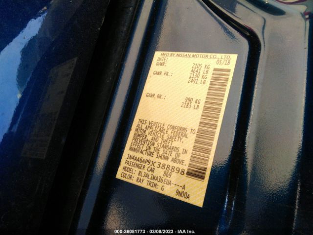1N4AA6AP9JC388898 Nissan Maxima Sr