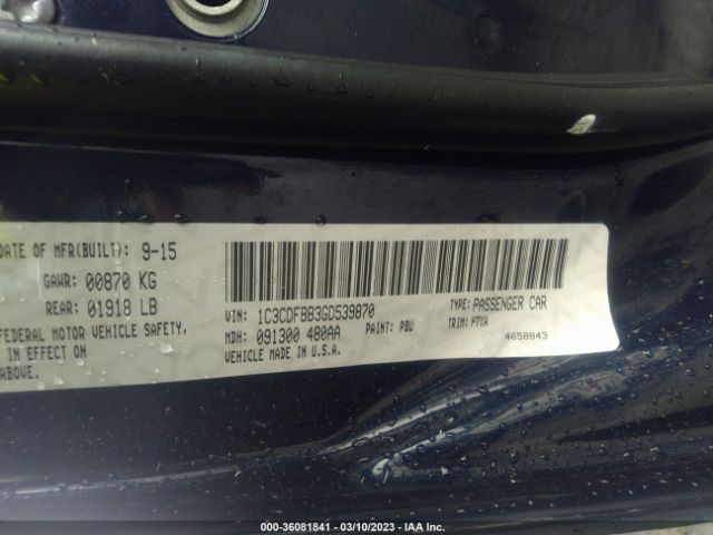 1C3CDFBB3GD539870 Dodge DART SXT