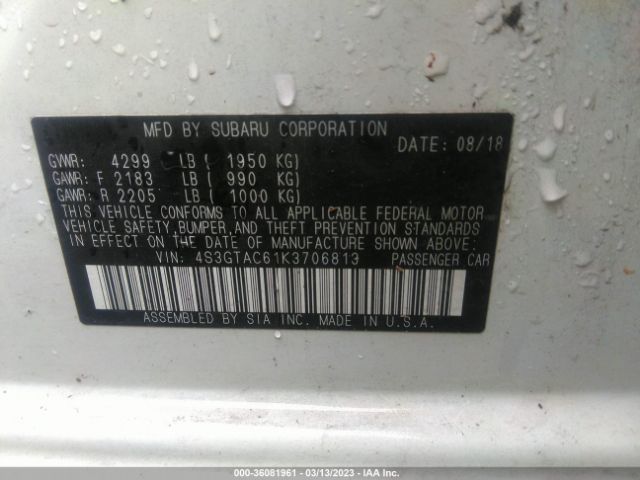 4S3GTAC61K3706813 Subaru Impreza Premium