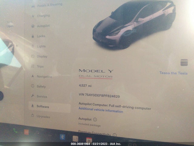 Tesla Model Y Performance 2023 7SAYGDEF8PF624629 Image 8