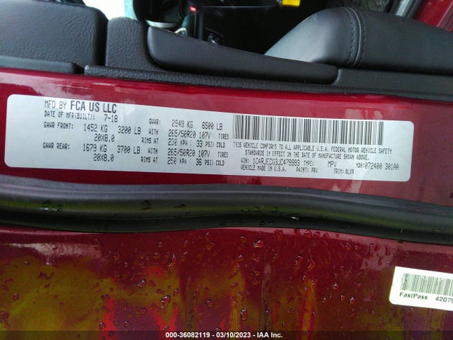 1C4RJECG3JC479993 Jeep Grand Cherokee High Altitude