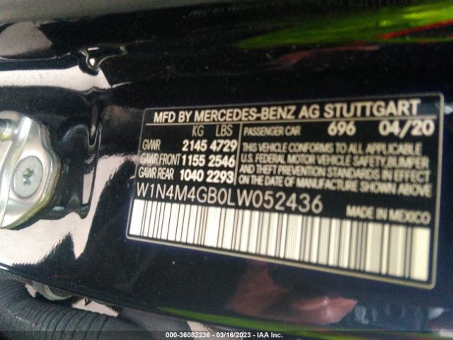 W1N4M4GB0LW052436 Mercedes-Benz Glb Glb 250