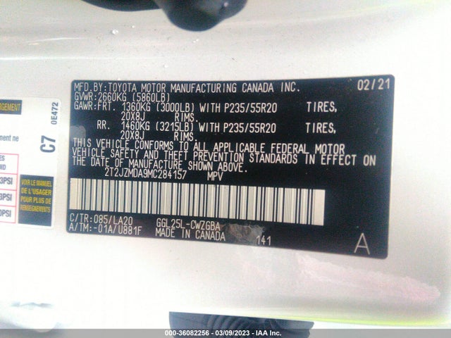 Lexus Rx Rx 350 2021 2T2JZMDA9MC284157 Image 10