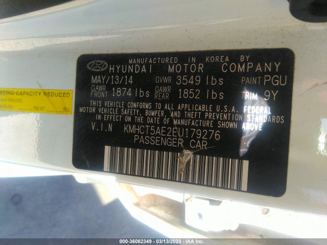 Hyundai ACCENT GS 2014 KMHCT5AE2EU179276 Image 10