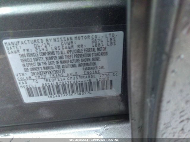 3N1AB7AP2KY383776 Nissan SENTRA S
