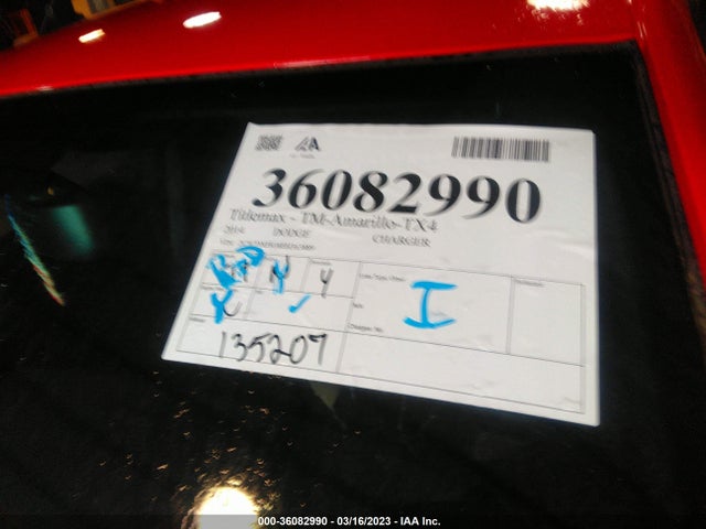 Dodge Charger Sxt 2014 2C3CDXHG8EH363889 Image 7