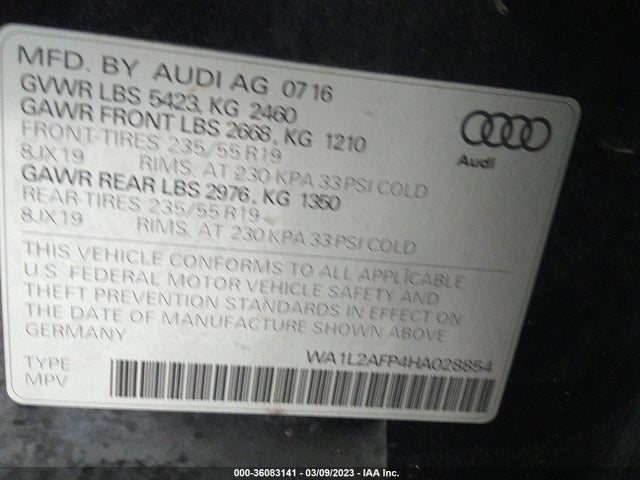 WA1L2AFP4HA028854 Audi Q5 Premium Plus