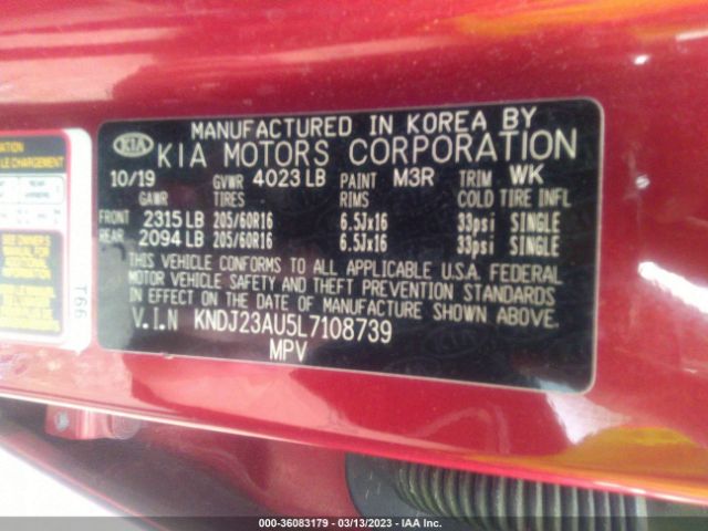 KNDJ23AU5L7108739 KIA SOUL LX
