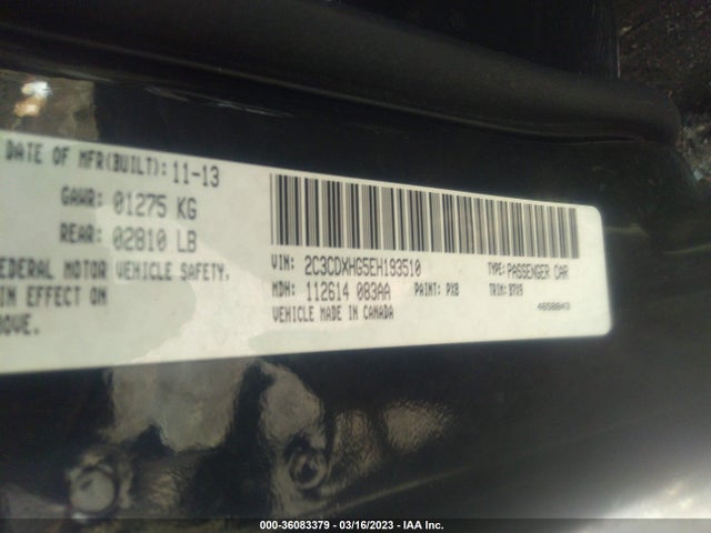 Dodge Charger Sxt 2014 2C3CDXHG5EH193510 Image 9