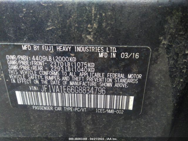 JF1VA1E66G8834796 Subaru Wrx Premium