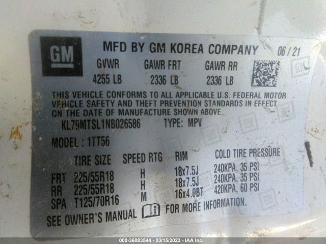 Chevrolet Trailblazer Rs 2022 KL79MTSL1NB026586 Image 9