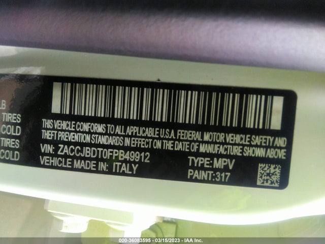 Jeep Renegade Limited 2015 ZACCJBDT0FPB49912 Image 11
