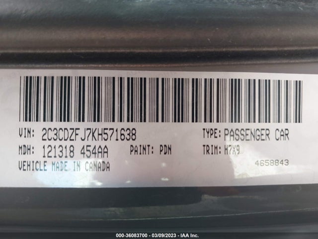 Dodge Challenger R/t Scat Pack 2019 2C3CDZFJ7KH571638 Image 9