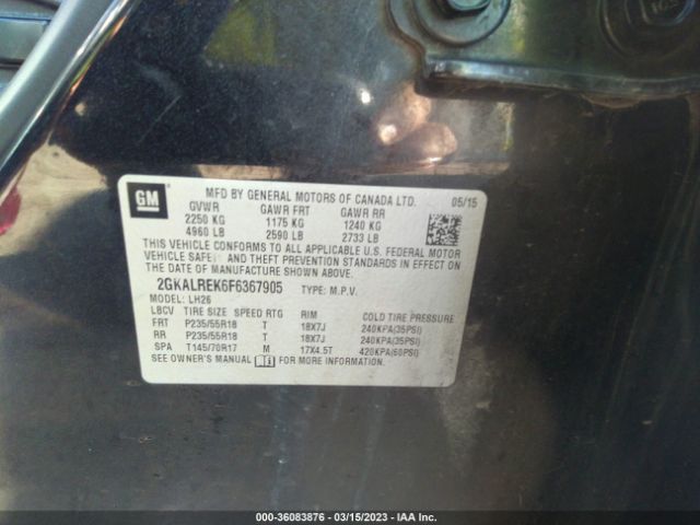 2GKALREK6F6367905 GMC Terrain Sle