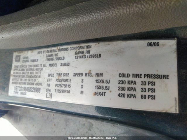 1GTCS198468328988 GMC Canyon