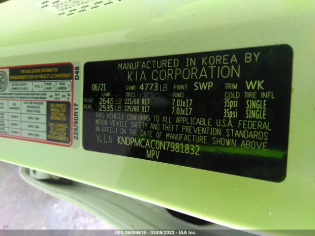 KNDPMCAC0N7981832 KIA Sportage Lx