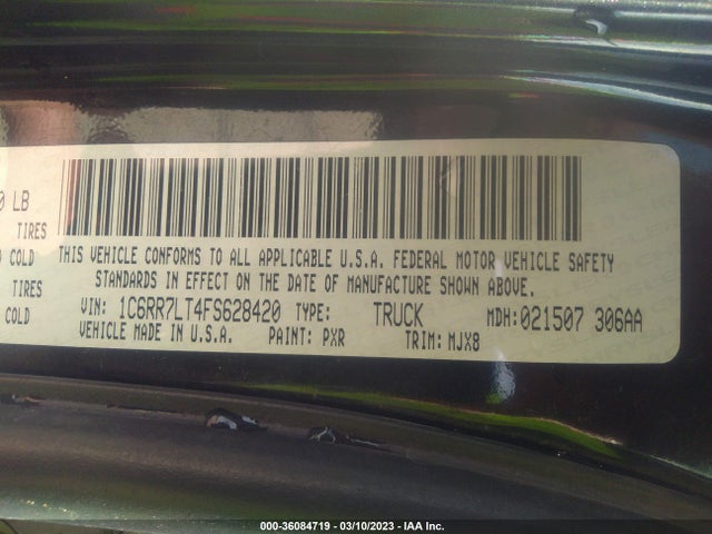 1C6RR7LT4FS628420 RAM 1500 Outdoorsman
