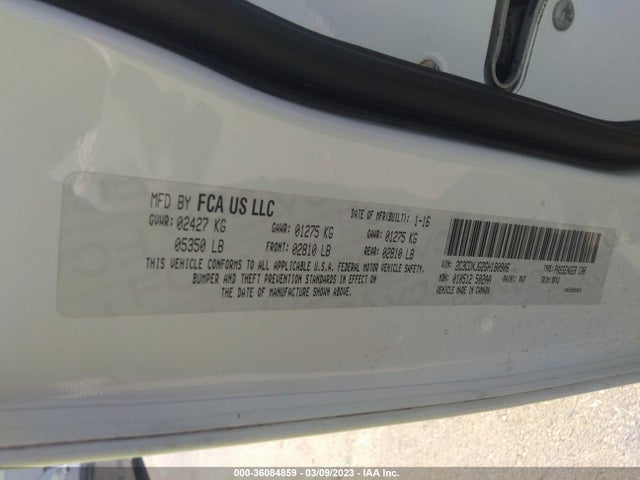 Dodge Charger Sxt 2016 2C3CDXJG2GH180906 Image 9