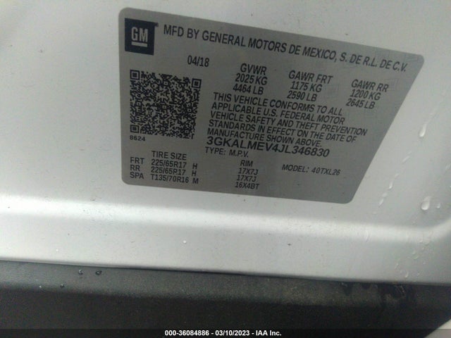GMC Terrain Sle 2018 3GKALMEV4JL346830 Image 9