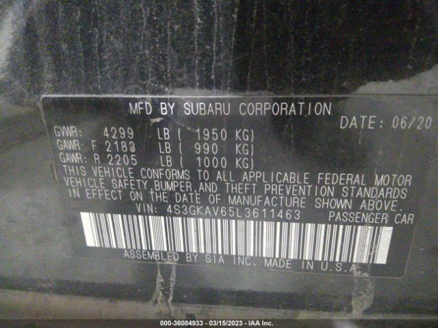 4S3GKAV65L3611463 Subaru Impreza Premium