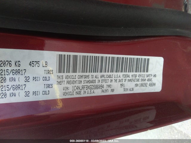1C4NJRFBXGD586094 Jeep Patriot High Altitude Edition