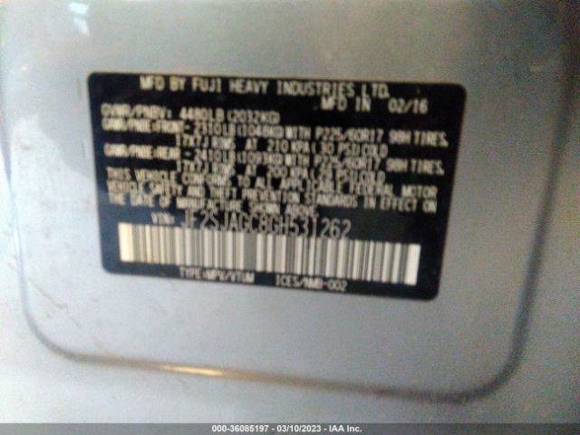 JF2SJAGC8GH531262 Subaru Forester 2.5i Premium
