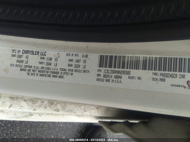 1C3LC56RX8N295585 Chrysler Sebring Touring