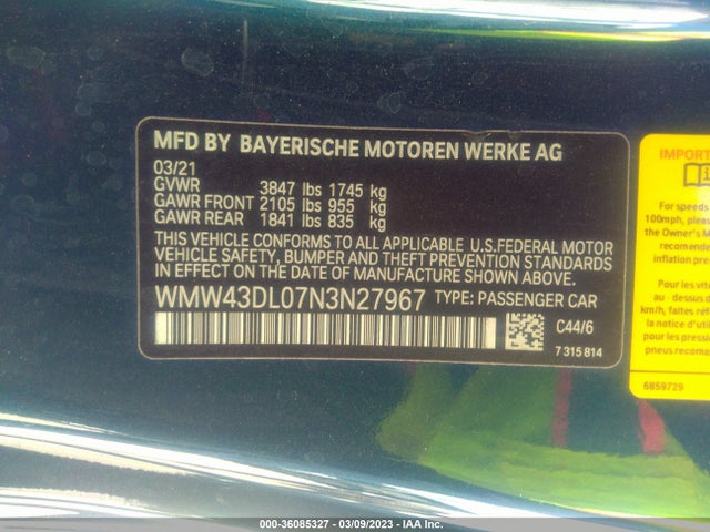 2022 Mini Roadster, VIN: WMW43DL07N3N27967