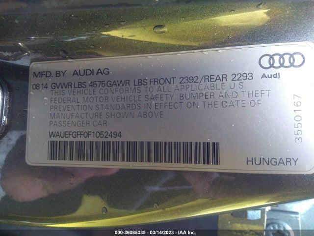 WAUEFGFF0F1052494 Audi A3 2.0t Premium Plus