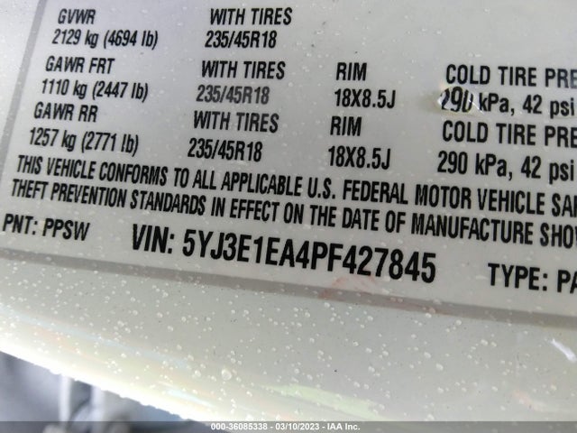 Tesla MODEL 3 2023 5YJ3E1EA4PF427845 Image 10