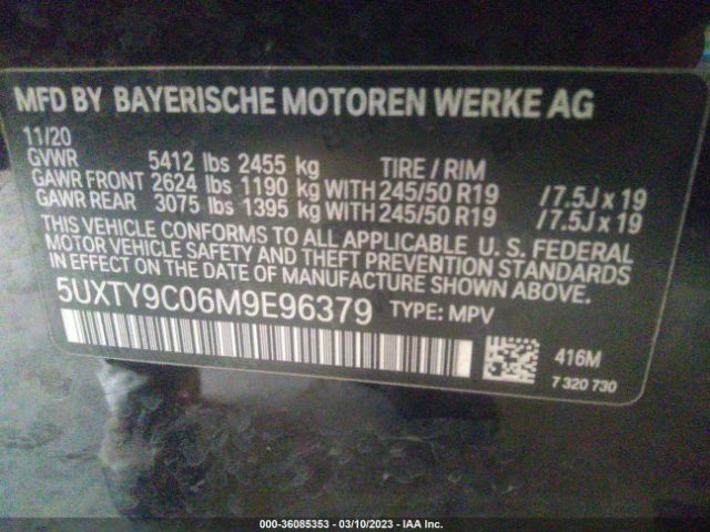 5UXTY9C06M9E96379 BMW X3 M40i