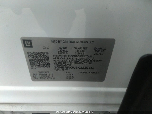Chevrolet Traverse Ls 2019 1GNERFKW5KJ239418 Image 10