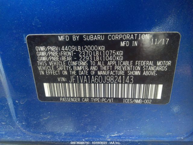 JF1VA1A60J9824143 Subaru WRX