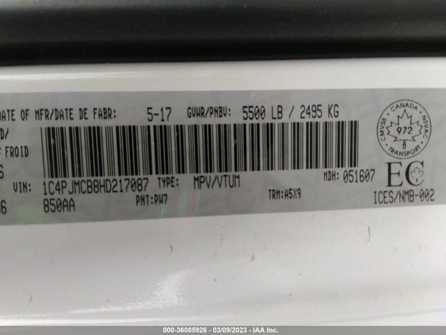 1C4PJMCB8HD217087 Jeep Cherokee North