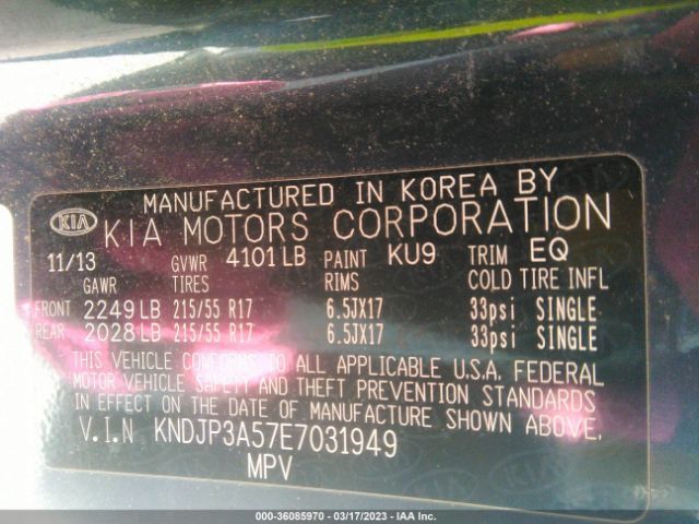 KNDJP3A57E7031949 KIA SOUL +