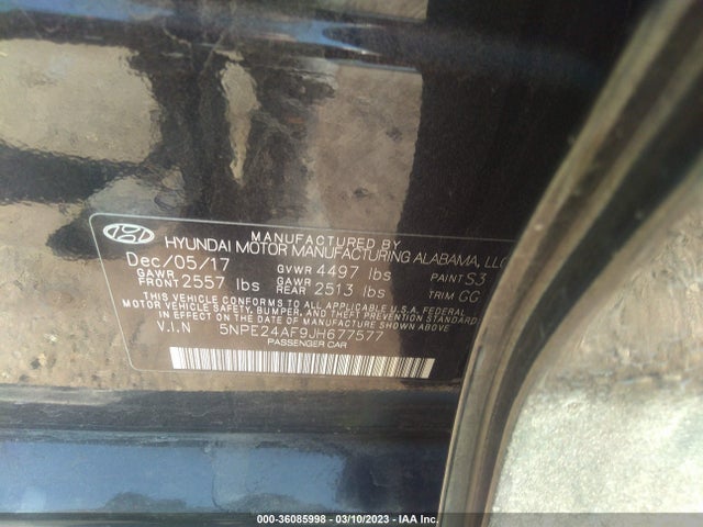 Hyundai SONATA SE 2018 5NPE24AF9JH677577 Image 9