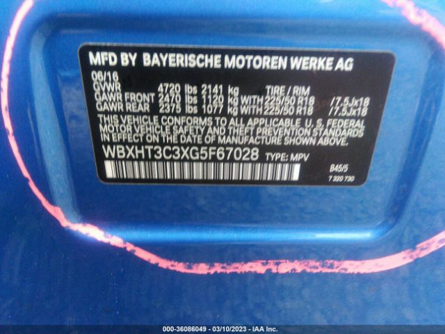 WBXHT3C3XG5F67028 BMW X1 Xdrive28i