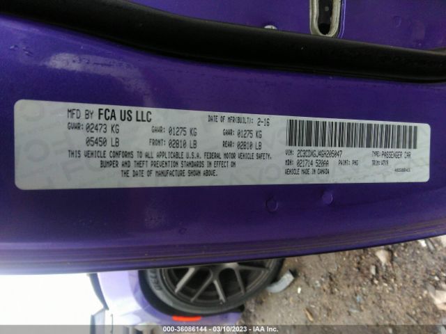 2C3CDXGJ4GH205047 Dodge Charger R/t Scat Pack