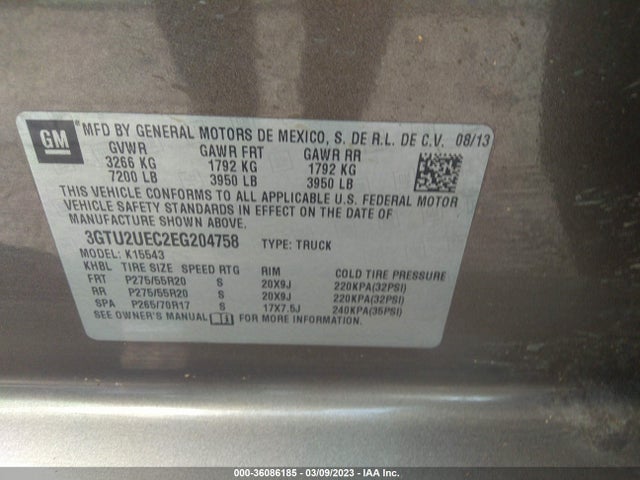 GMC Sierra 1500 Sle 2014 3GTU2UEC2EG204758 Image 9
