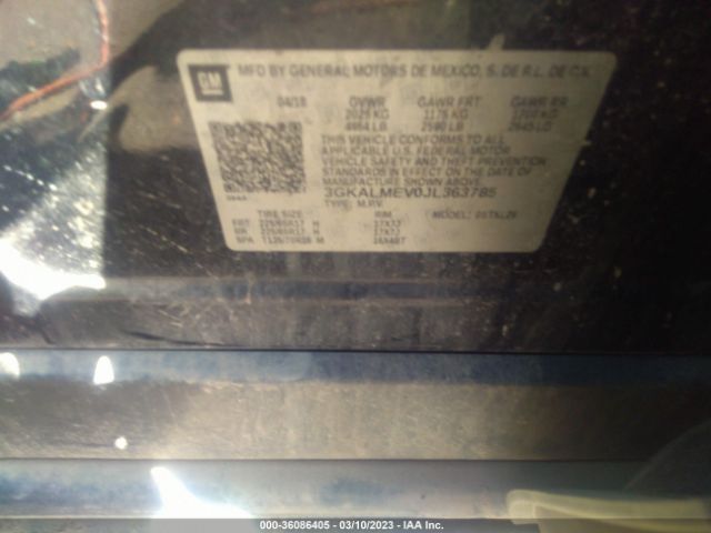 3GKALMEV0JL363785 GMC Terrain Sle