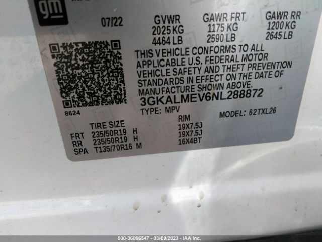 3GKALMEV6NL288872 GMC Terrain Sle