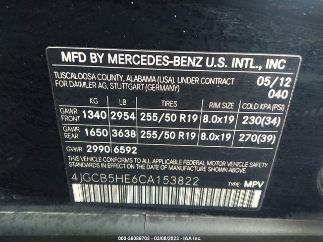 Mercedes-Benz R-class R 350 2012 4JGCB5HE6CA153822 Image 9