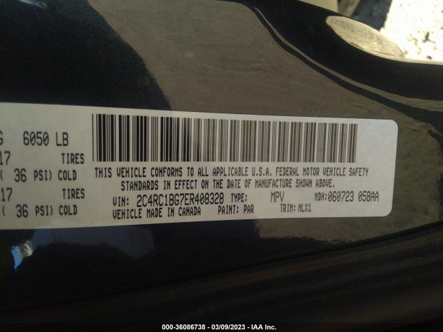 2C4RC1BG7ER408328 Chrysler Town & Country Touring